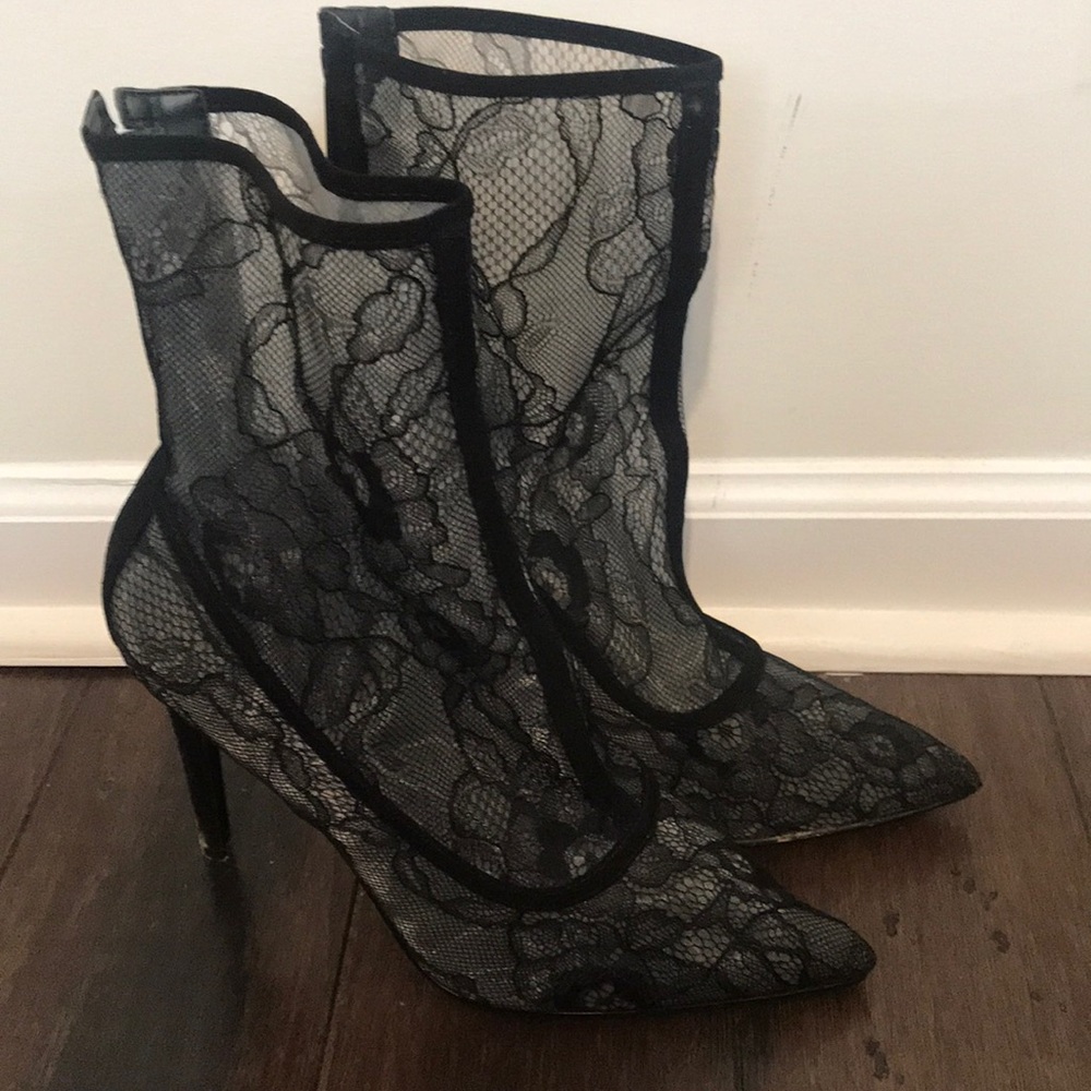 Black Lace Booties KK... Look Brand New!!